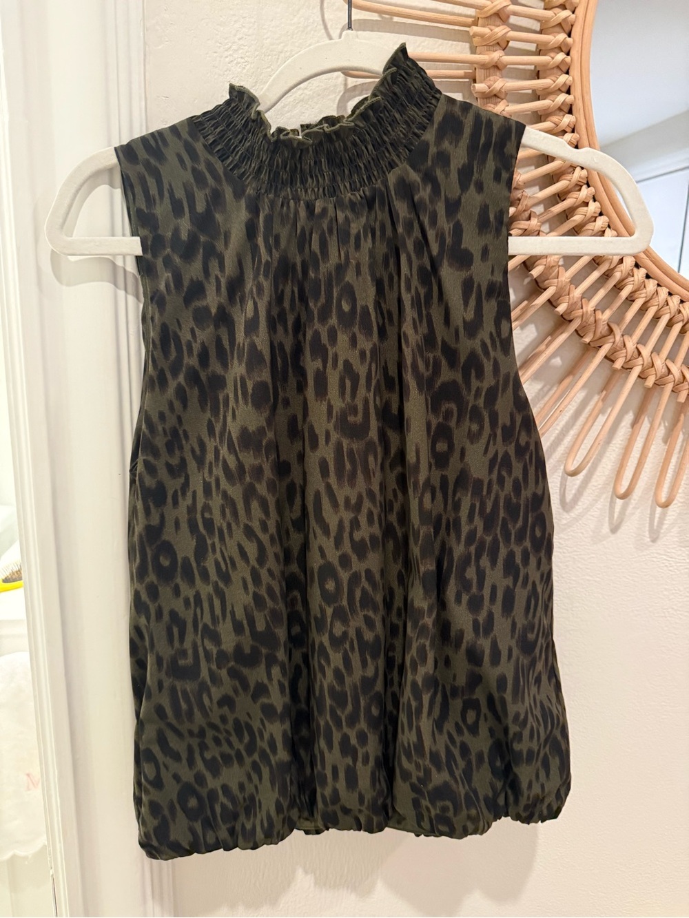 THML Oliver Leopard Sleeveless Blouse - Picture 2 of 4